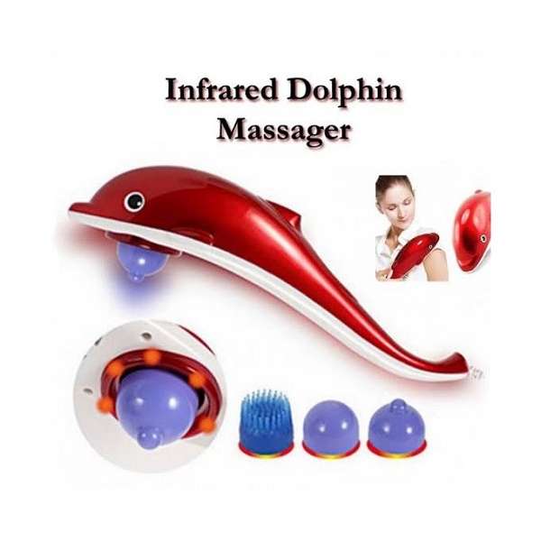 Dolphin Infrared Hammer Handheld Full Body Massager, Red