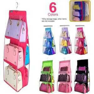 Hanging Handbag Organizer Dust-Proof Storage Holder Bag Wardrobe Closet