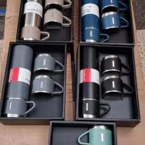 flask set with cups