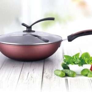 wok pan 34cm with lid