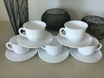 6+6 saucer en cups plain white