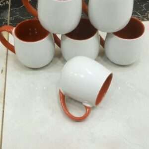 pot mugs white-red