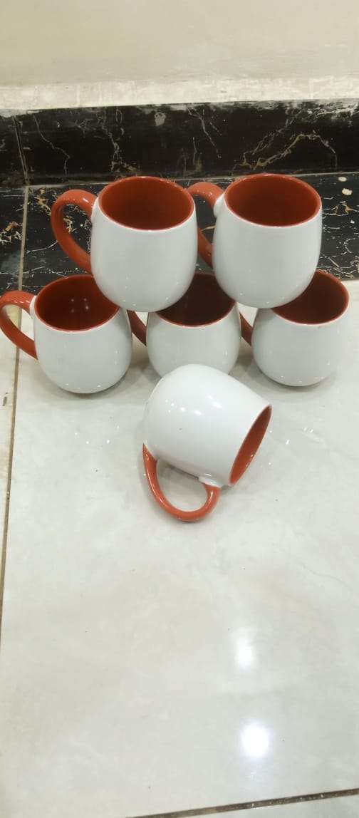 pot mugs white-red