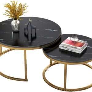 Nesting-Coffee-Table-Marble-Effect-MDF-black