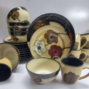24pcs Ceramic Dinner Set flowered