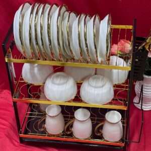 Dish Rack 3 layer golden