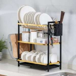 Dish Rack 3 layer golden..