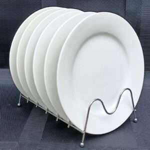 White Restaurant plates with ridge